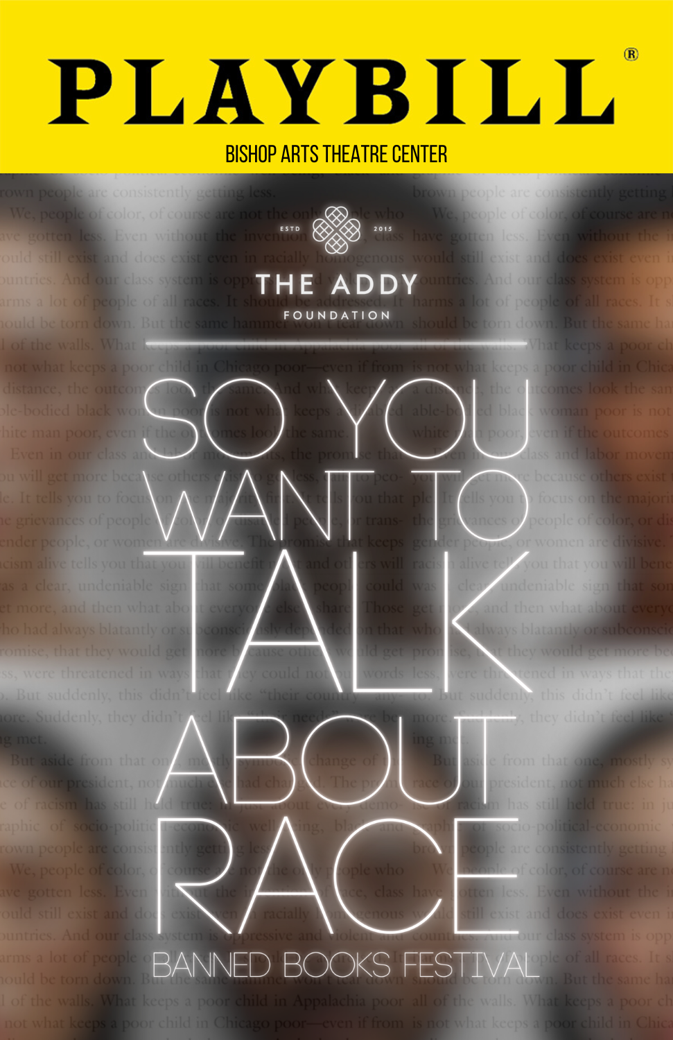 BANNED BOOKS PLAYBILL